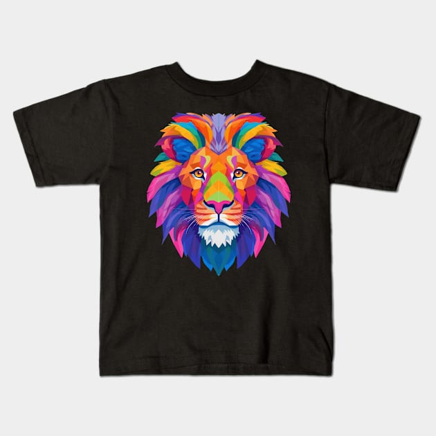 strong lion Kids T-Shirt by SHINIGAMII